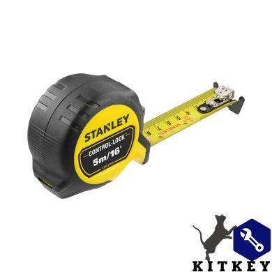 Рулетка вимірювальна CONTROL-LOCK довжиною 5 м/16, шириною 25 мм, з подвійною шкалою STANLEY STHT37235-5