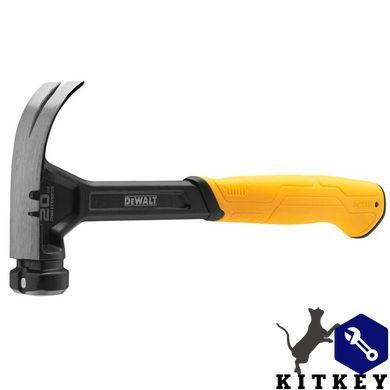 Молоток CURVE-CLAW, суцільнометалевий, вага головки 567 г DeWALT DWHT51009-0