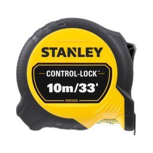 Рулетка вимірювальна CONTROL-LOCK довжиною 10 м/33, шириною 25 мм, з подвійною шкалою STANLEY STHT37237-5