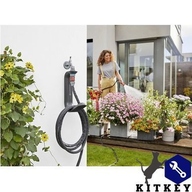 Набір шланг GARDENA Liano садовий текстильний 13 мм 1/2" 15 м із тримачем TapFix